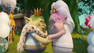 King Gristle amp Bridgets Wedding song  Trolls Band Together movie scene [upl. by Malvino]