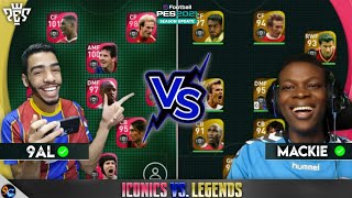 9AL GAMES vs MACKIE PES HD 🔥Iconic moments vs legends 🔥 pes 2021 mobile [upl. by Lawson971]