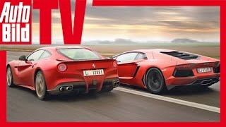 Ferrari F12 Berlinetta vs Lamborghini Aventador part 12 [upl. by Arihsak]