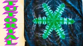 How To Tie Dye a 6 Point Star Design Full Tutorial 10 [upl. by Ilesara]