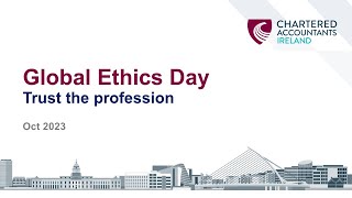 Global Ethics Day – Trust in the Profession [upl. by Obeng928]