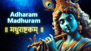 Adharam Madhuram  Madhurashtakam with Lyrics  Krishna Bhajan [upl. by Naoh]