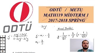 ODTÜ Math119 Midterm1 20172018 Spring Çıkmış Sorular [upl. by Beryl]