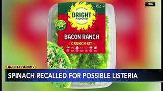 BrightFarms recalls several salad varieties after routine sampling detected listeria in its spinach [upl. by Leonor]