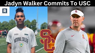 Jadyn Walker Commits To USC  USC Football Recruiting Update [upl. by Oeht]