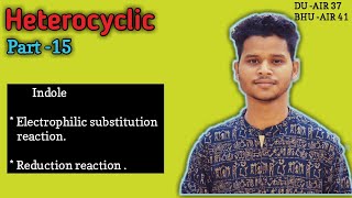 HeterocyclicElectrophilic substitution Reduction reaction of indolemechanismiitjamdubhu [upl. by Maire552]