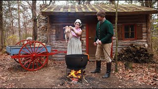 Cooking a Thanksgiving Turkey 200 Years Ago 1796 Real Historic Recipe [upl. by Urien]