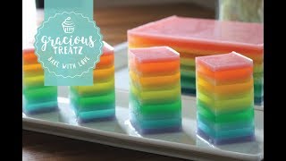 Rainbow Agar Agar Jelly Cake [upl. by Rogovy]