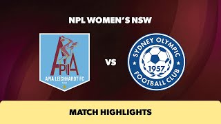 NPL Womens NSW Round 3 Highlights – APIA Leichhardt v Sydney Olympic [upl. by Elenaj]