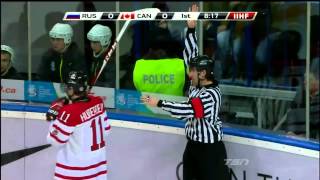 WJC  Valeri Nichushkin Game misconduct on Tyler Wotherspoon Dec 31st 2012 [upl. by Walls]