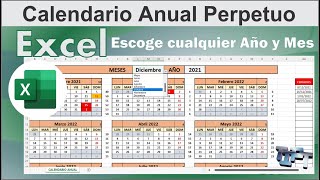 Calendario Anual Perpetuo en Excel [upl. by Ilyse]