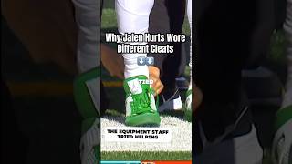 Why Jalen Hurts Wore Mismatch Cleats 😂 football ll [upl. by Wandis477]