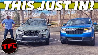 Its Ford Maverick vs Hyundai Santa Cruz Time Both Of These Small Trucks Pack Some Big Surprises [upl. by Krilov]