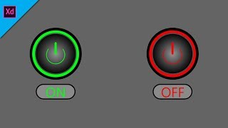 Create ONOFF Button Switch in Adobe XD  ON And OFF  Button Switch  Adobe XD  Short Tutorials [upl. by Fryd]