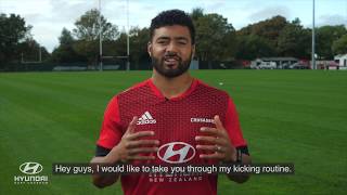 Rugby “Kicking” tutorial with Richie Mo’unga  Gary Cockram Hyundai [upl. by Tarkany]