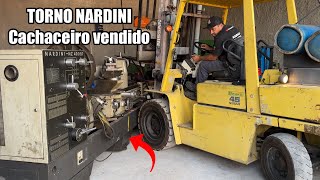 TORNO NARDINI NZ 400 BT VENDI PRA BAHIA COLOQUEI COM A EMPILHADEIRA MAIS DE 3 toneladas [upl. by Orutra526]