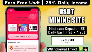 New Usdt Mining Site  usdt earning site  trx usdt mining app  Cloud Mining  usdt investment site [upl. by Konyn540]