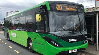 X20 Special On loan First Colchester Enviro 200 MMC 67165 YY66PBO on service X20 [upl. by Akcire]