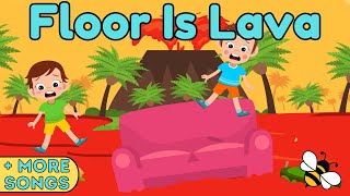 The Floor Is Lava Kids Song  Fun Kids Music Collection [upl. by Notyad]