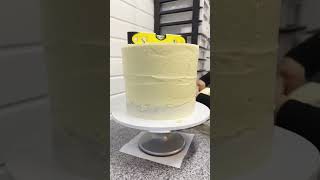 Part 6 ganaching a 10 inch vanilla cake cake cakedecorating baking vanillacake ganaching [upl. by Ydurt]