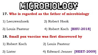 microbiology mcq question answers  father of microbiology [upl. by Asilav180]