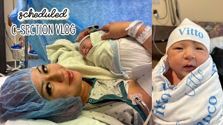 BIRTH VLOG  Scheduled CSection  First Time Mom 💙 [upl. by Ecahc]