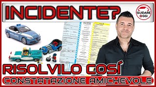 INCIDENTE D’AUTO SI PUÓ RISOLVERE FACILMENTE CON IL MODULO DI CONSTATAZIONE AMICHEVOLE [upl. by Traver]