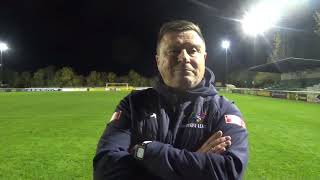 Postmatch interview Leamington 21 Kettering Town 07112023 [upl. by Schlessel]