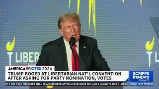 Trump booed asking for votes at Libertarian convention [upl. by Roche]