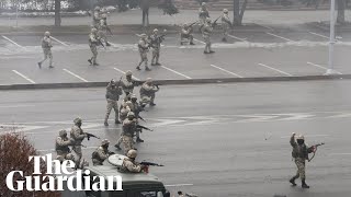 Gunfire heard during protests in Kazakhstans biggest city [upl. by Netta]