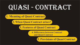 Quasi Contract  Indian Contract Act 1872  Law Guru [upl. by Nerty326]