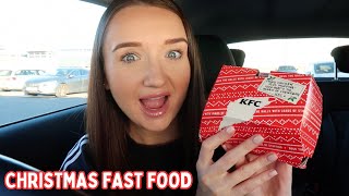 TRYING CHRISTMAS FAST FOOD ITEMS [upl. by Ramaj]