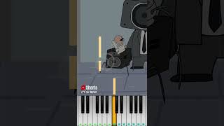 Camera Man Speaker Man and Baby Speaker cheeztoon  Easy Piano Tutorial [upl. by Cowen]