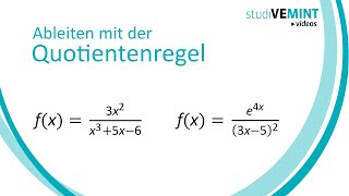 Ableiten mit der Quotientenregel [upl. by Notnerb]