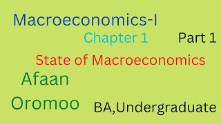 Economics Grade 9 Chapter 1 Afaan oromootiin Part 1 [upl. by Yatnoj]