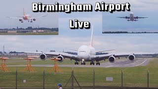 Birmingham Airport Live part 2 planespotting aviation live [upl. by Lramaj795]