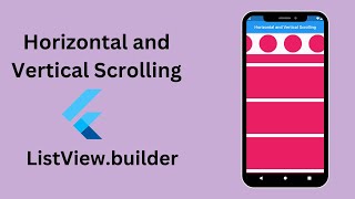 Flutter Horizontal and Vertical Scroll Horizontal scrolling in flutter  ListView builder flutter [upl. by Enyamrahs]