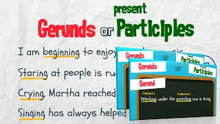 Gerunds and Present Participles  EasyTeaching [upl. by Quill]