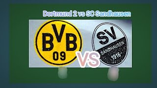 SC Sandhausen 🖤🤍 vs Dortmund 2 💛🖤 Halbzeiten 1  plötzliches Ende [upl. by Zolner]