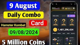 Hamster Kombat Daily Combo 9 August  8th to 9 August  Hamster Daily Combo TodayDaily Combo [upl. by Araek]