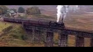 Steam Train Crossing Viaduct On Rannoch Moor On History Visit To The Highlands Of Scotland [upl. by Holsworth941]