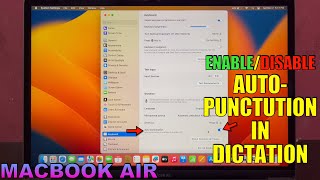 How to Enable or Disable AutoPunctuition in Dictation on MACBOOK [upl. by Camfort]