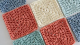 Crochet a Perfect SOLID Granny Square [upl. by Reinaldo746]