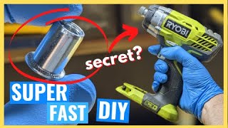 DIY RivNut with a DRILL  How To Nutsert Rivet Nut DIY without tool [upl. by Shaper]