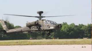 AH64 Army Attack Helicopter startuptakoff and low pass [upl. by Elin]