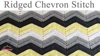 Super Easy Crochet  Ridged Chevron  Zig Zag Stitch step by step [upl. by Oludoet678]