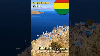 LAKE TITICACA BOLIVIA Aerial View JBManCavecom Shorts [upl. by Anchie]