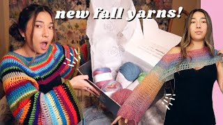 work day as a crochet designer  fall yarns  mohair sweater [upl. by Sokem]