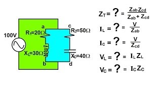 Physics 49 RCL Circuits 12 of 13 Impedance and Parallel Circuits Ex 1 [upl. by Palua899]