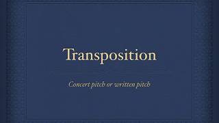 Instrumental Transposition [upl. by Kaufman365]